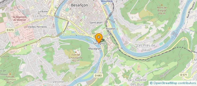 localisation de l'entreprise LA BISONTINE DE COUVERTURE à BESANCON