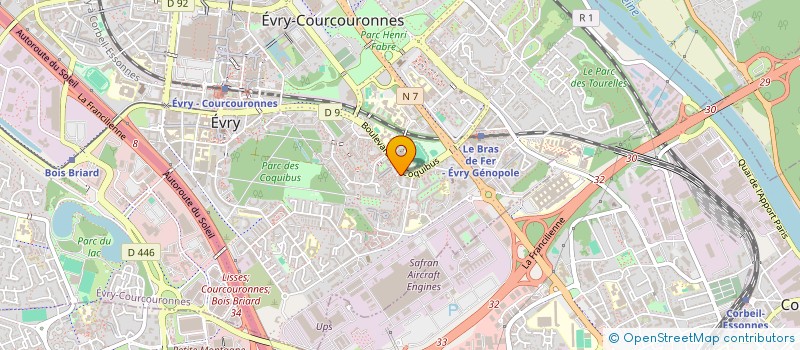 localisation de l'entreprise LA BIZERTINE à EVRY-COURCOURONNES