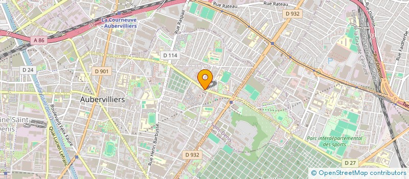 localisation de l'entreprise LA BLAGUE  AUBERVILLIERS