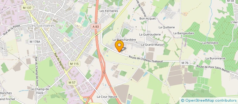 localisation de l'entreprise LA BLANCHARDIERE à LES SORINIERES
