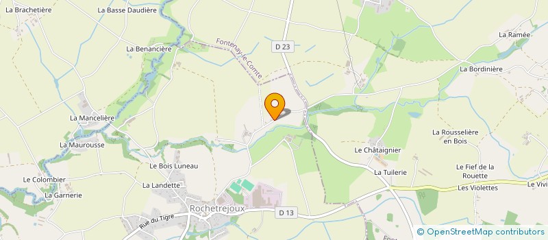 localisation de l'entreprise LA BLANCHERE à ROCHETREJOUX