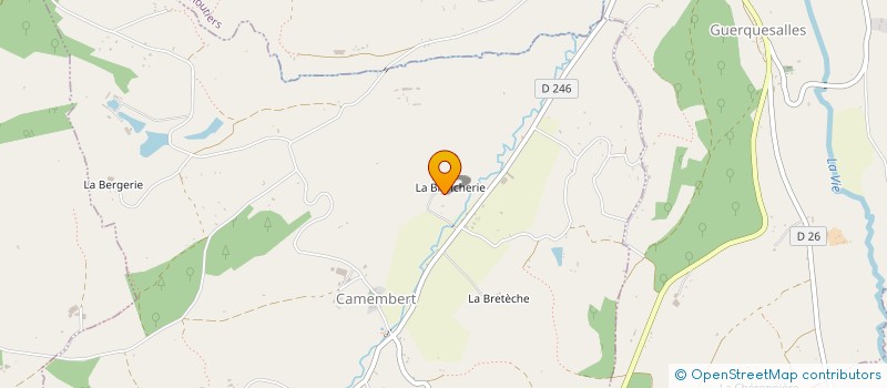 localisation de l'entreprise LA BLANCHERIE CAMEMBERT à CAMEMBERT