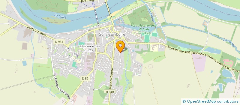 localisation de l'entreprise LA BLANCHISSERIE 45  SULLY-SUR-LOIRE