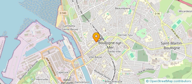localisation de l'entreprise LA BLANCHISSERIE BOULONNAISE à BOULOGNE-SUR-MER