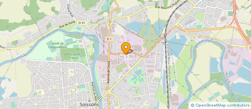 localisation de l'entreprise LA BLANCHISSERIE CENTRALE à SOISSONS