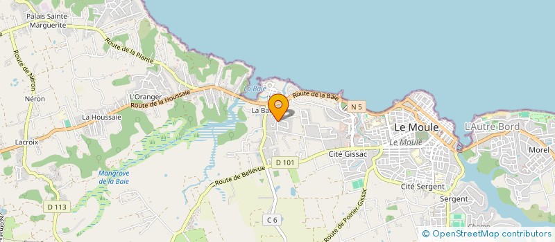 localisation de l'entreprise LA BLANCHISSERIE DES HOTELS RESTAURANTS à LE MOULE