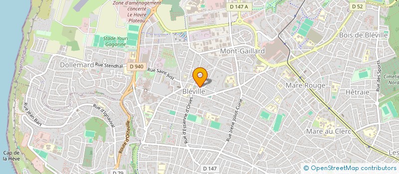 localisation de l'entreprise LA BLEVILLAISE à LE HAVRE