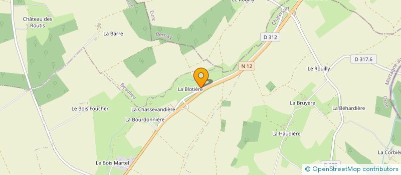 localisation de l'entreprise LA BLOTIERE à CHARENCEY