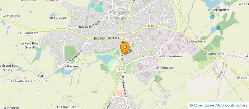 localisation de l'entreprise LA BOEM à SEVREMOINE