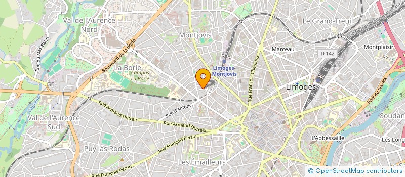 localisation de l'entreprise LA BOETIE à LIMOGES