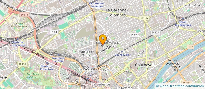 localisation de l'entreprise LA BOGUE  COURBEVOIE