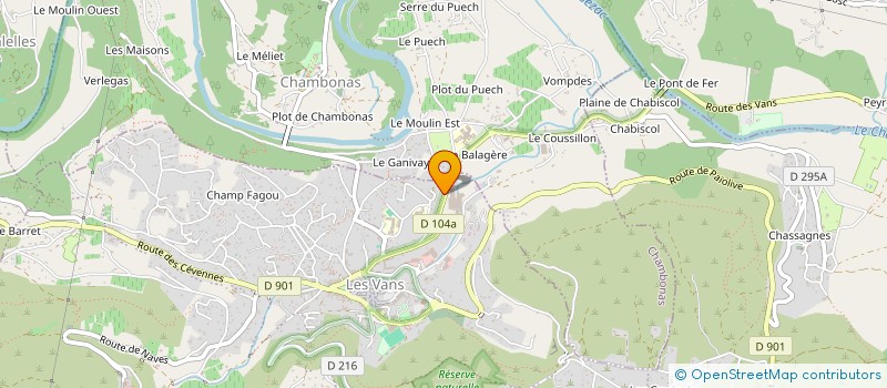 localisation de l'entreprise LA BOGUE  LES VANS