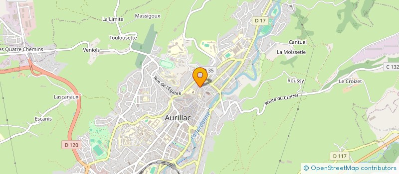 localisation de l'entreprise LA BOHEME à AURILLAC