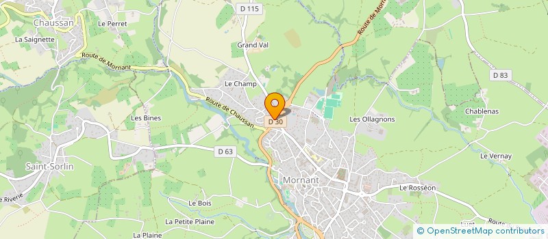 localisation de l'entreprise LA BOHEME  MORNANT