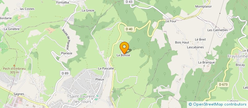 localisation de l'entreprise LA BOISSE ENERGIE  SAINT-LAURENT-LES-TOURS