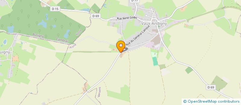 localisation de l'entreprise LA BOISSIERE  VAUX-ANDIGNY