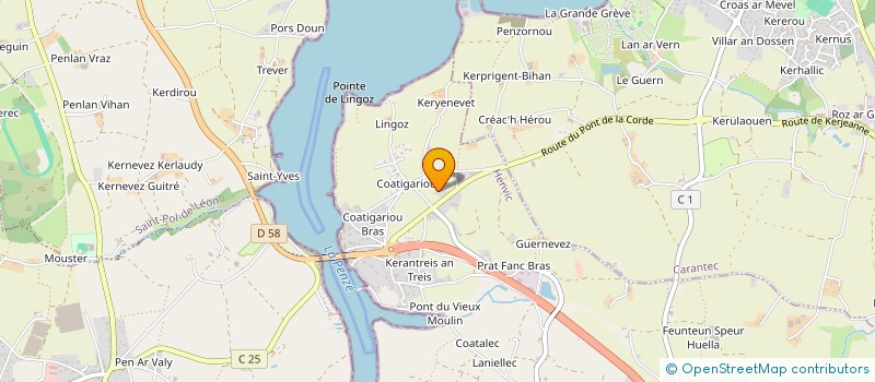 localisation de l'entreprise LA BOISSIERE  HENVIC