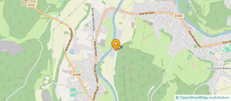 localisation de l'entreprise LA BOISSIERE  MANDEURE