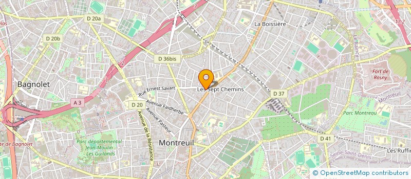 localisation de l'entreprise LA BOISSIERE CAM à MONTREUIL