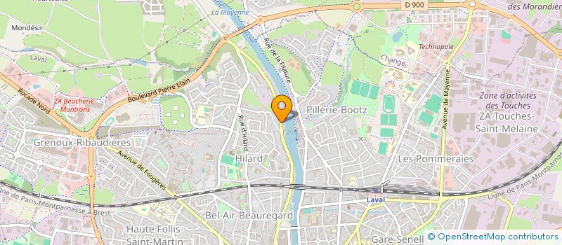 localisation de l'entreprise LA BOITE à LAVAL