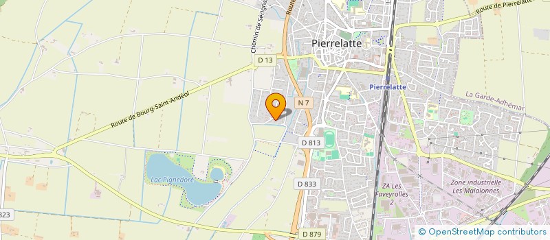 localisation de l'entreprise LA BOITE A 2 TETES  PIERRELATTE