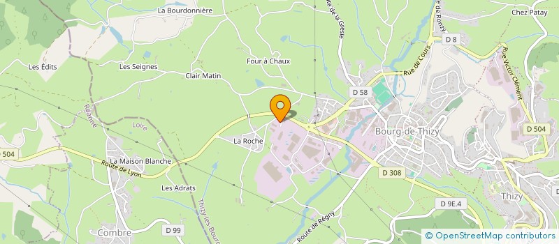 localisation de l'entreprise LA BOITE A BASKETS à THIZY-LES-BOURGS