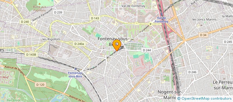 localisation de l'entreprise LA BOITE A BISOUS à FONTENAY-SOUS-BOIS