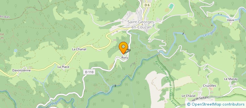 localisation de l'entreprise LA BOITE A CHANSONS  SAINT-GEORGES-EN-COUZAN