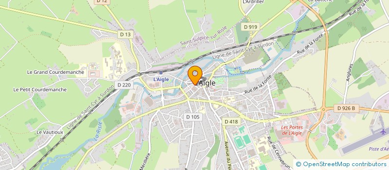 localisation de l'entreprise LA BOITE A CHAPEAUX à L'AIGLE
