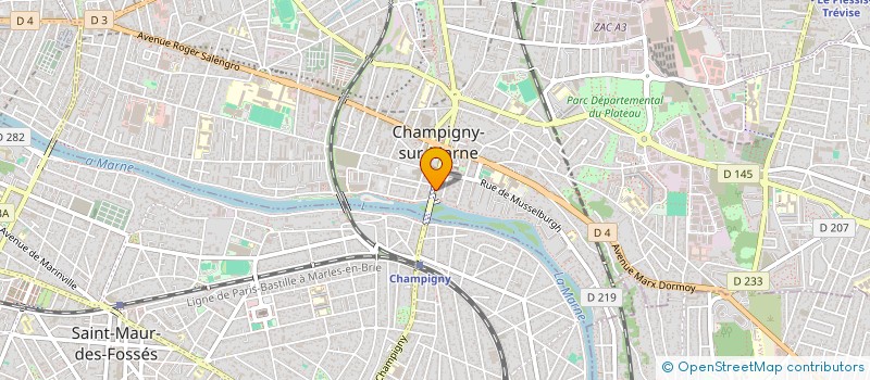 localisation de l'entreprise LA BOITE A CHAUSSURE à CHAMPIGNY-SUR-MARNE