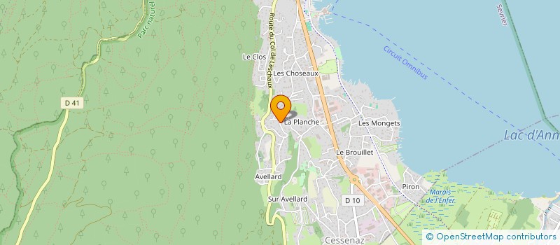 localisation de l'entreprise LA BOITE A CLOUS  SEVRIER