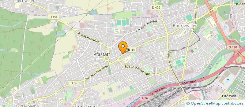 localisation de l'entreprise LA BOITE A COMPTINES à PFASTATT