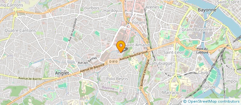 localisation de l'entreprise LA BOITE A COUDRE à BAYONNE