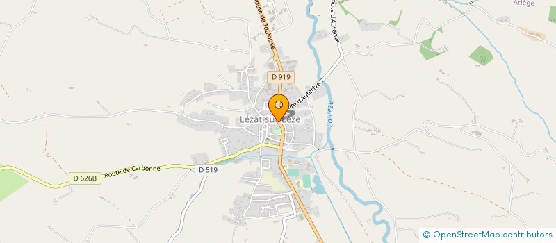 localisation de l'entreprise LA BOITE A COULEURS à LEZAT-SUR-LEZE
