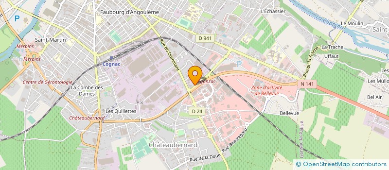 localisation de l'entreprise LA BOITE A DELICES à CHATEAUBERNARD