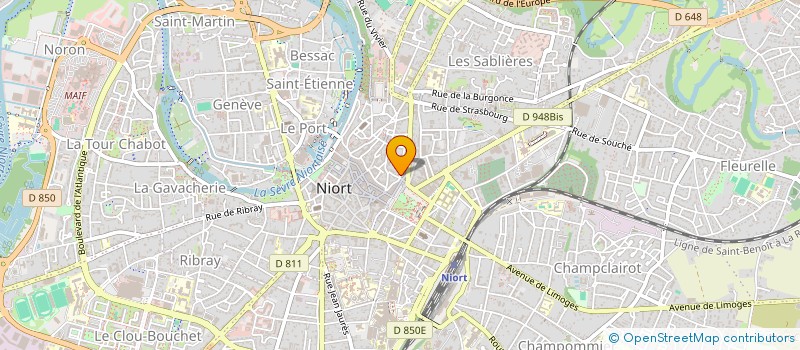 localisation de l'entreprise LA BOITE A FILMS à NIORT