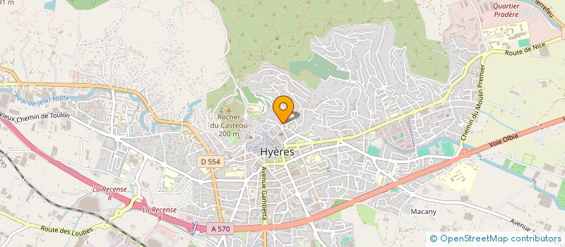 localisation de l'entreprise LA BOITE A JEUX à HYERES