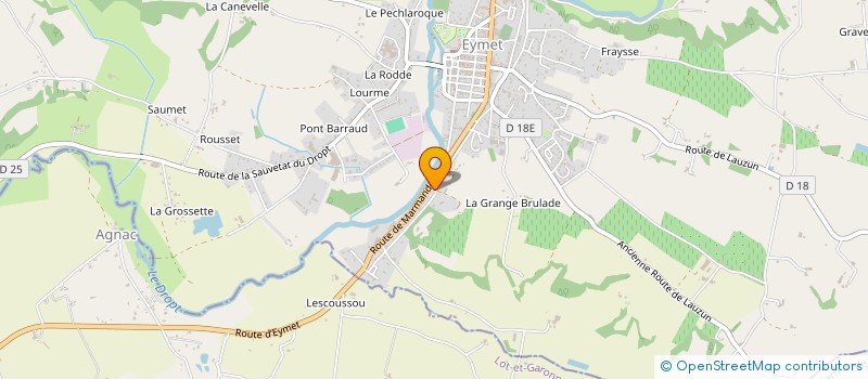 localisation de l'entreprise LA BOITE A LEGUMES  EYMET