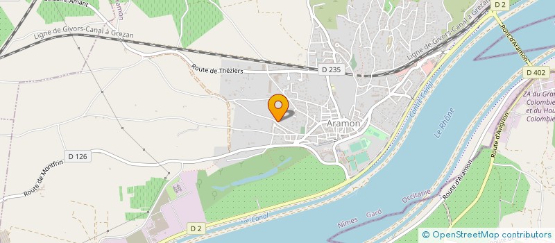 localisation de l'entreprise LA BOITE A LETTRES à ARAMON