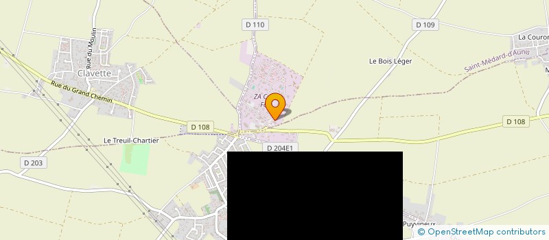 localisation de l'entreprise LA BOITE A M  SAINT-MEDARD-D'AUNIS