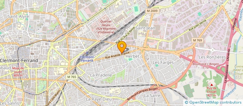 localisation de l'entreprise LA BOITE A MALICE à CLERMONT-FERRAND