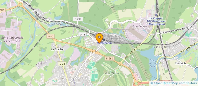 localisation de l'entreprise LA BOITE A MIKE  MONTCHANIN