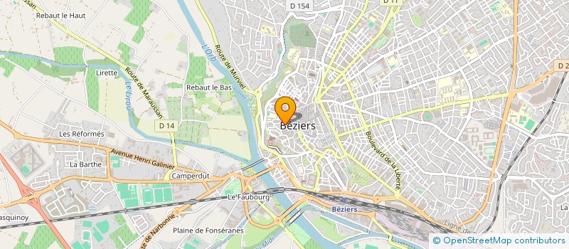 localisation de l'entreprise LA BOITE A MUSIQUE  BEZIERS