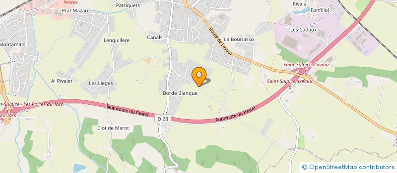 localisation de l'entreprise LA BOITE A NAT  SAINT-SULPICE-LA-POINTE