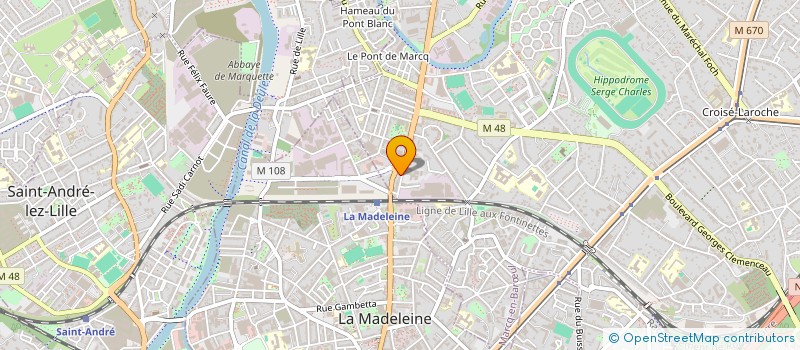 localisation de l'entreprise LA BOITE A PROJETS à MARCQ-EN-BARŒUL
