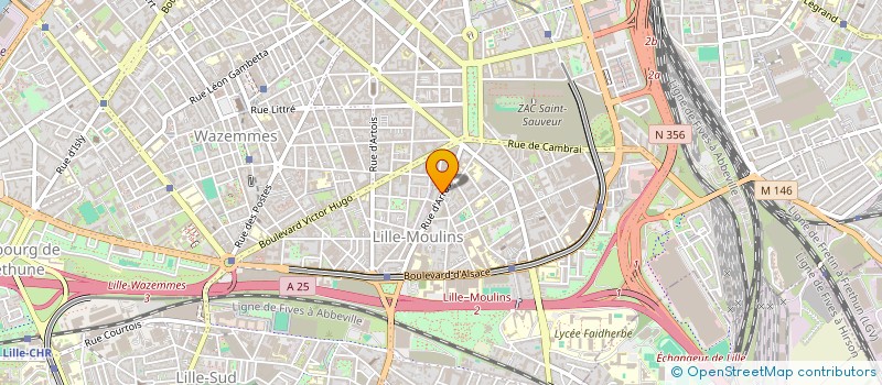 localisation de l'entreprise LA BOITE A PUB NORD à LILLE