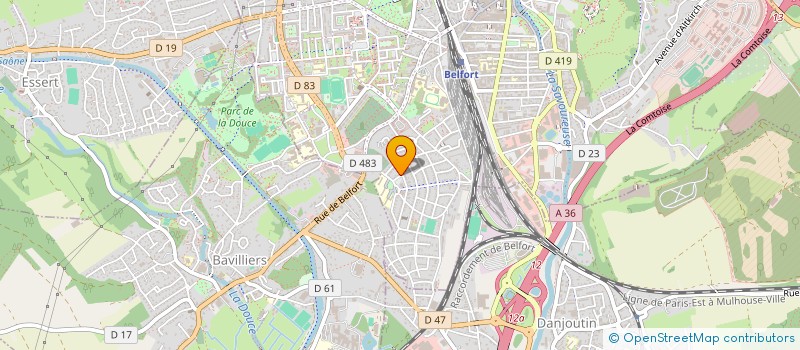 localisation de l'entreprise LA BOITE A SAVEURS à BELFORT