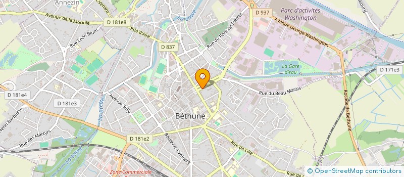 localisation de l'entreprise LA BOITE A SLIP à BETHUNE