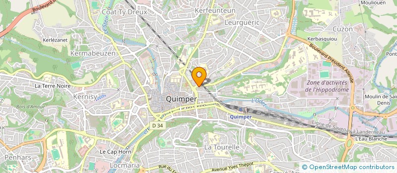 localisation de l'entreprise LA BOITE A SURPRISES  QUIMPER