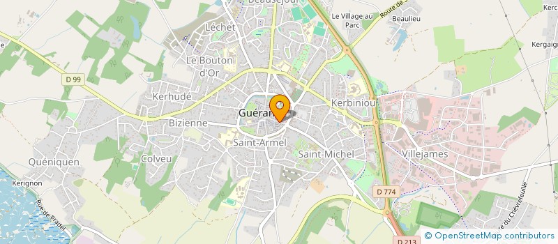 localisation de l'entreprise LA BOITE A THES à GUERANDE